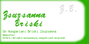 zsuzsanna briski business card